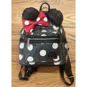 Loungefly Disney Parks Exclusive Sequin Minnie Mouse Mini Backpack